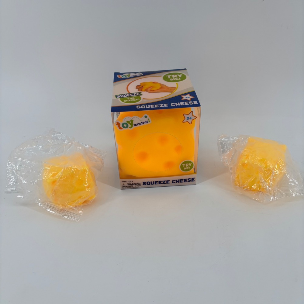 Toymendous Squeeze Cheese Kids Unisex OS Yellow Squishy Fidget Toy Set